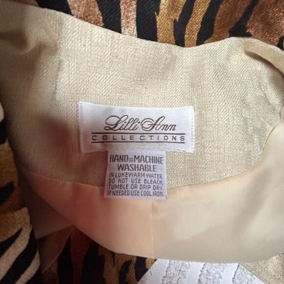 Vintage Lilli Ann Collections Womens Jacket Button Front Ivory Large Lightweight - Picture 3 of 8